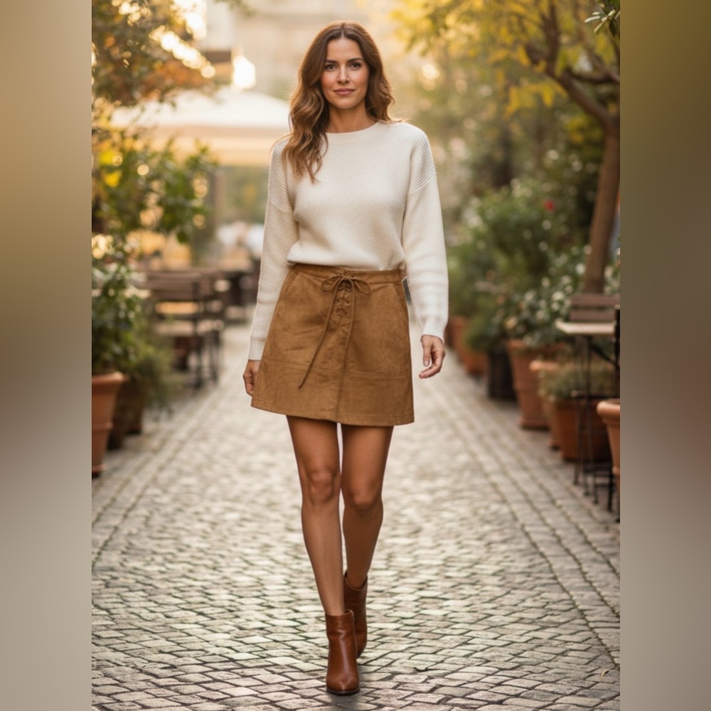LC Lauren Conrad Women's Tan Skirt size 6